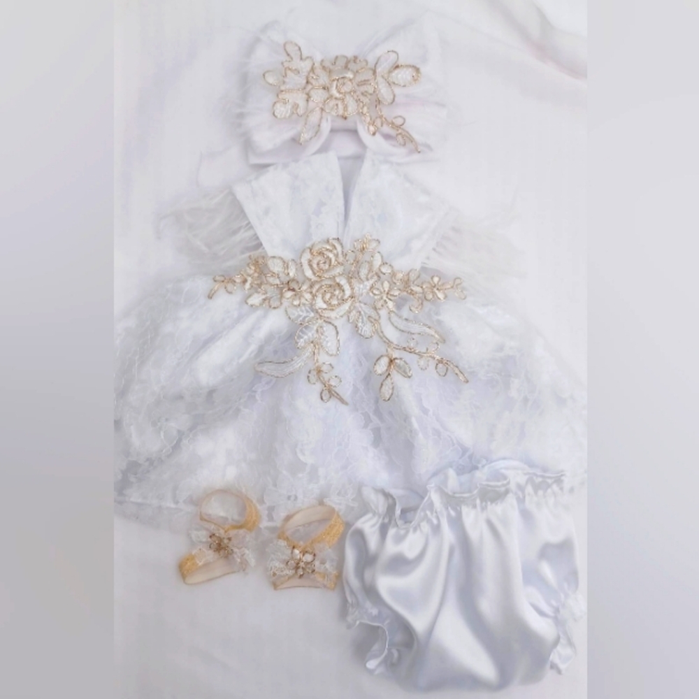 Girl Kids Baby Dress White